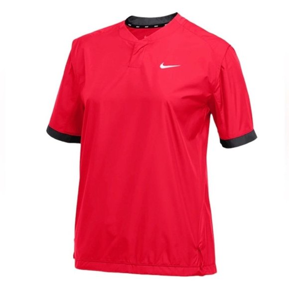 Women's Nike Short Sleeve Lightweight Softball Wind Jacket M Red AV6696-657 - Picture 1 of 6